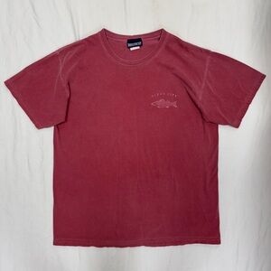 Vintage Ocean City New Jersey Breezin Up Shirt Men’s Large Washed Coral Fish